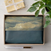 Decoupage Santa & Reindeer Sleighing in Night Sky  薄葉紙 (ギフト)