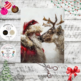 Decoupage Santa & Rudolph Christmas Bond 薄葉紙