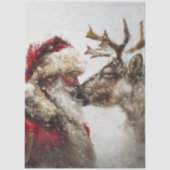 Decoupage Santa Rudolph Yuletide Magic  薄葉紙 (正面)