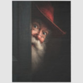 Decoupage Santa Secret Check Peeking Art 薄葉紙 (正面)