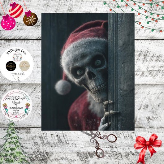 Decoupage Santa Skeleton Final List Peek Art 薄葉紙