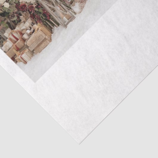 Decoupage Santa Sleigh Carriage 12s" Square Tile 薄葉紙 (詳細)