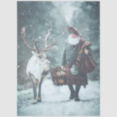 Decoupage Scottish Santa Claus in Kilt 薄葉紙 (正面)