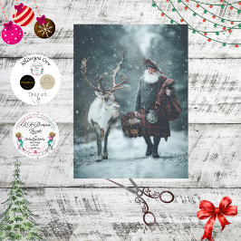 Decoupage Scottish Santa Claus in Kilt  薄葉紙