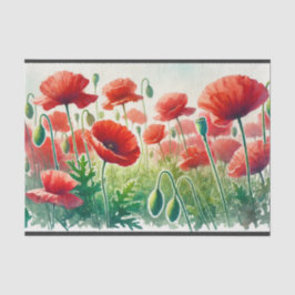  decoupage, servetten met papavers voor decoupage 薄葉紙