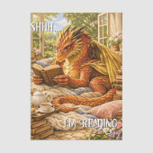 Decoupage Shhh… I’m Reading Cozy Reading Dragon 薄葉紙