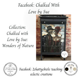 Decoupage Skeleton Couple Victorian Steampunk  薄葉紙