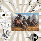 Decoupage Skeleton Cowboy Fur Feather Funk Band 薄葉紙