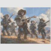 Decoupage Skeleton Cowboy Fur Feather Funk Band 薄葉紙 (正面)