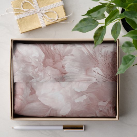 Decoupage Snow Leopard Pink Botanical Garden 薄葉紙 (ギフト)