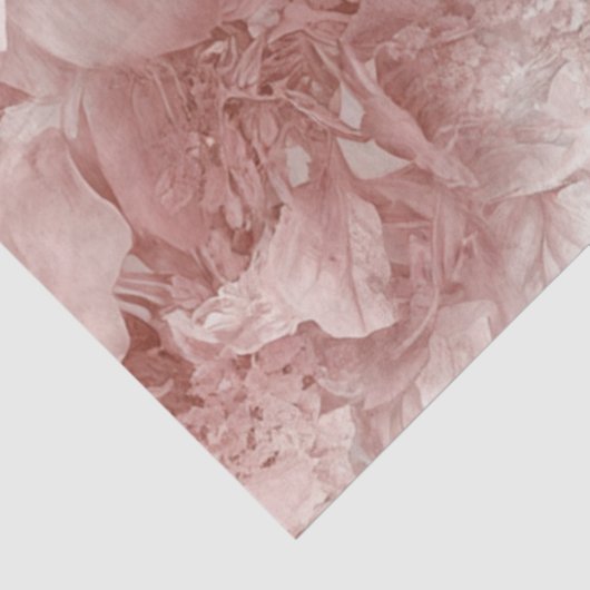 Decoupage Snow Leopard Pink Botanical Garden 薄葉紙 (詳細)