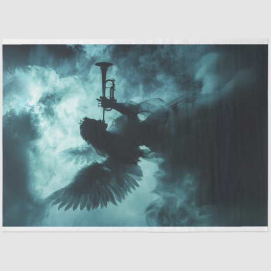 Decoupage Spiritual Being Gabriel Trumpet Call 薄葉紙 (正面)