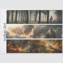 Decoupage Spiritual Journey 26x6 Handsaws  薄葉紙