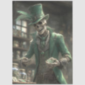 Decoupage St. Patrick's Apothecary Skeleton Decor 薄葉紙 (正面)