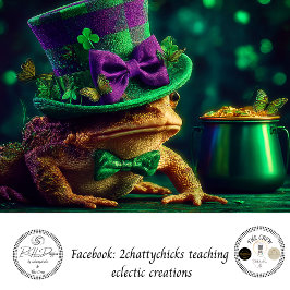 Decoupage St. Patrick's Day Frog Dressed Leprecha  薄葉紙
