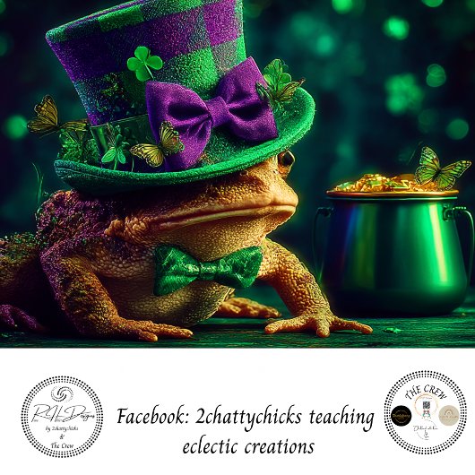 Decoupage St. Patrick's Day Frog Dressed Leprecha  薄葉紙