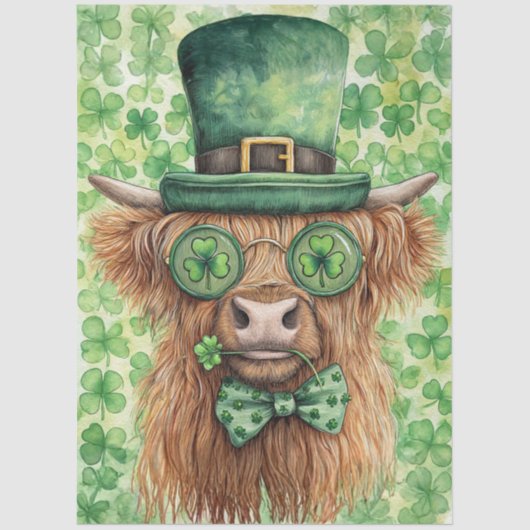 Decoupage St. Patrick's Day Highland Irish Style 薄葉紙 (正面)