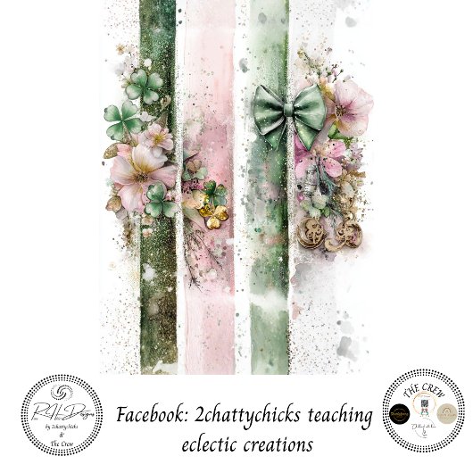 Decoupage St. Patrick's Day Pastel Panels  薄葉紙