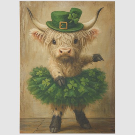 Decoupage St. Patrick's Highland Tutu Charm  薄葉紙 (正面)