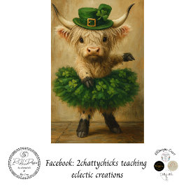 Decoupage St. Patrick's Highland Tutu Charm 薄葉紙