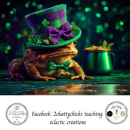 Decoupage St. Patrick's Irish Lucky Frog Pot Gold 薄葉紙