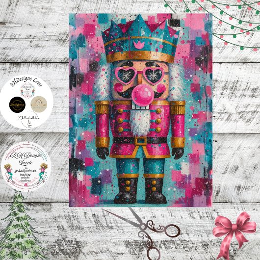 Decoupage Starlight Sass Whimsical Nutcracker  薄葉紙