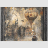 Decoupage Steampunk Balloon Ireland 薄葉紙 (正面)