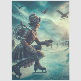 Decoupage Steampunk Fantasy Winter Messenger 薄葉紙