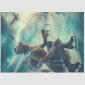 Decoupage Steampunk Fantasy Winter Messenger 薄葉紙 (正面)