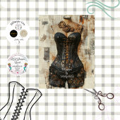Decoupage Steampunk Gearwork Corset Mannequin  薄葉紙