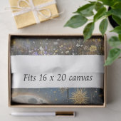 Decoupage Steampunk Highland Celestial Moon Canvas 薄葉紙 (ギフト)