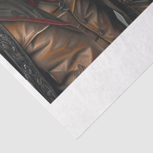 Decoupage Steampunk Skeleton Duo 11x14 Canvas 薄葉紙 (詳細)