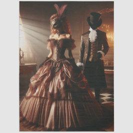 Decoupage Steampunk Victorian Fantasy Masquerade  薄葉紙