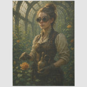 Decoupage Steampunk Victorian Gardener Art 薄葉紙