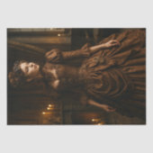 Decoupage Steampunk Victorian Lady in Brown 薄葉紙 (正面)