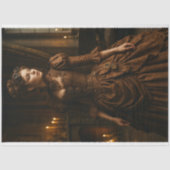 Decoupage Steampunk Victorian Lady in Brown 薄葉紙 (正面)