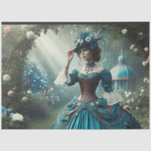 Decoupage Steampunk Vintage Victorian Garden Lady