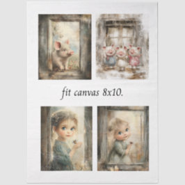 Decoupage Storybook Papers For 8 x 10 Canvas 薄葉紙