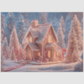 Decoupage Sugary Winter Ginger Bread House  薄葉紙 (正面)