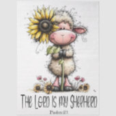 Decoupage Sunflower Sheep Lord is my Shepard 薄葉紙 (正面)