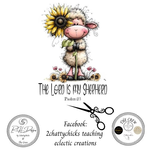 Decoupage Sunflower Sheep Lord is my Shepard 薄葉紙