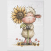 Decoupage Sunflower Sheep Our Shepard  薄葉紙 (正面)