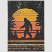 Decoupage Sunset Bigfoot Silhouette Walking  薄葉紙 (正面)