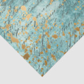 Decoupage Teal Gold Textured Faux Background  薄葉紙 (詳細)