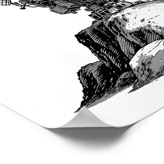 Decoupage Template: 1960s Asteroid Antenna ポスター (角)