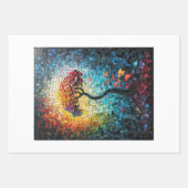 Decoupage - Tiled ceramic dreamlike tree -  ラッピングペーパーシート (正面2)