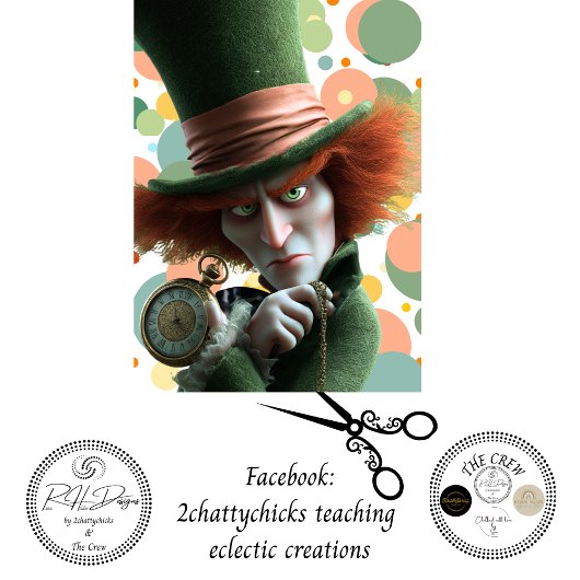 Decoupage Timekeeper Character Pocket Watch Hat  薄葉紙