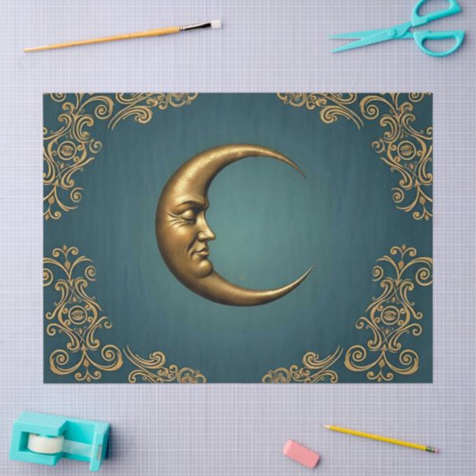 Decoupage Tissue Moon 薄葉紙 (クラフト)