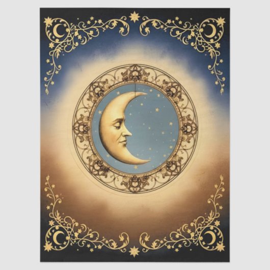Decoupage Tissue Moon 薄葉紙 (正面)