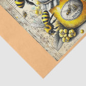 decoupage tissue paper met bijen 薄葉紙 (詳細)